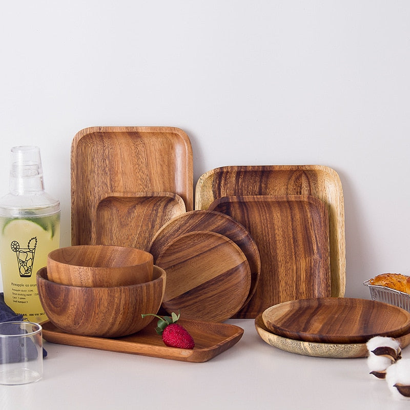 Wooden Bowls and Plates