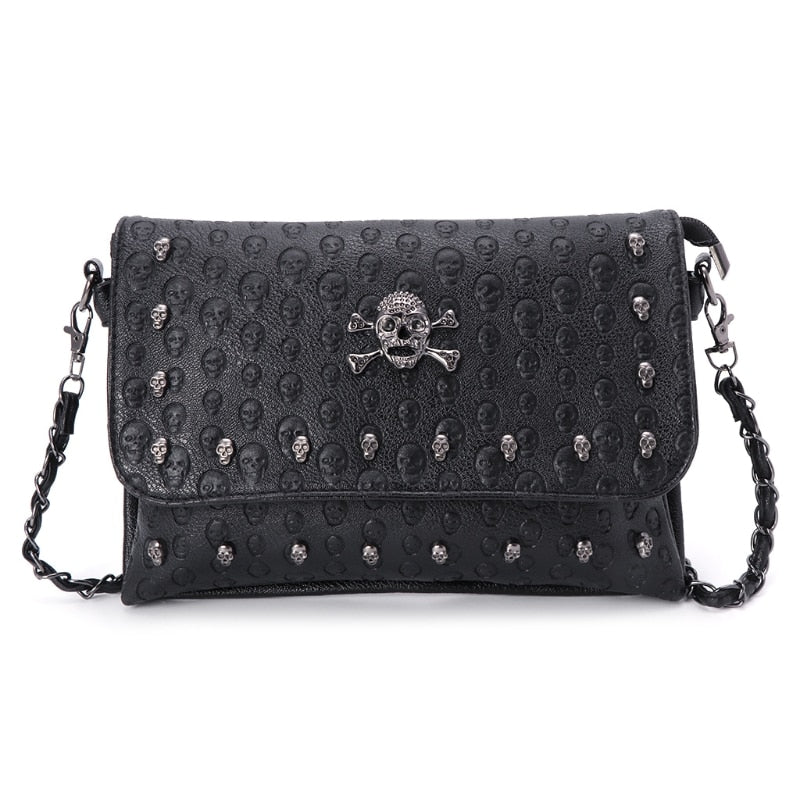 Skulls Embroidered Bag