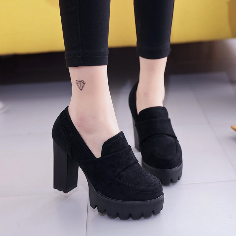 Suede High Heels