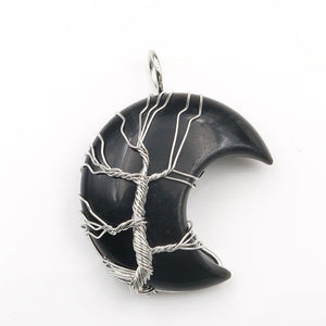 Crescent Moon (Tree of Life) Lucky Charm