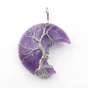 Crescent Moon (Tree of Life) Lucky Charm