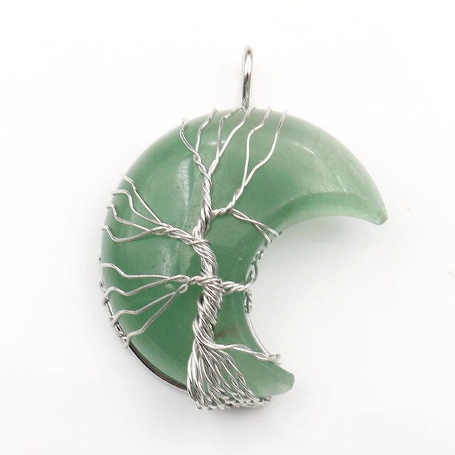 Crescent Moon (Tree of Life) Lucky Charm