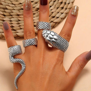 Snake Shaped Rings Set