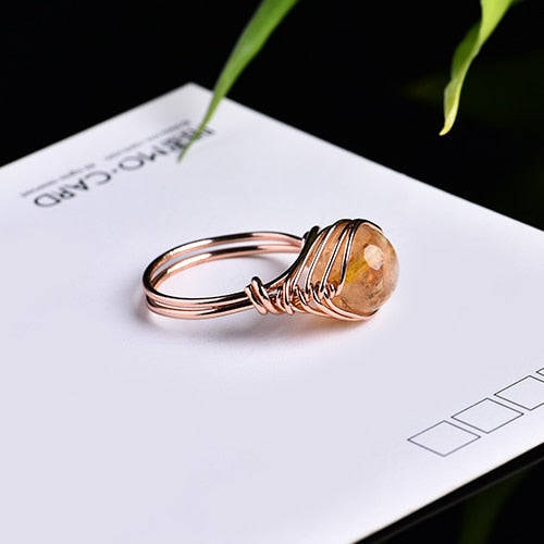 Natural Crystal Rings