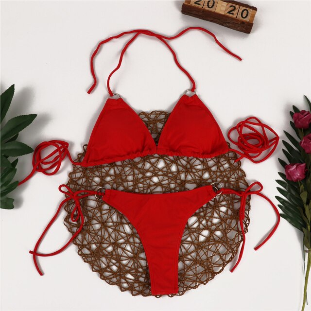 Tie Waist Bikini Set