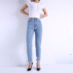 High Waist Boyfriend Jeans