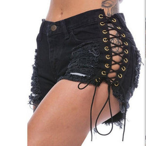 Side Lace Up Shorts