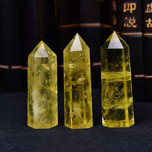 Citrine Obelisk Yellow Quartz Ornament