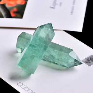 Natural Green Fluorite Crystal Ornament