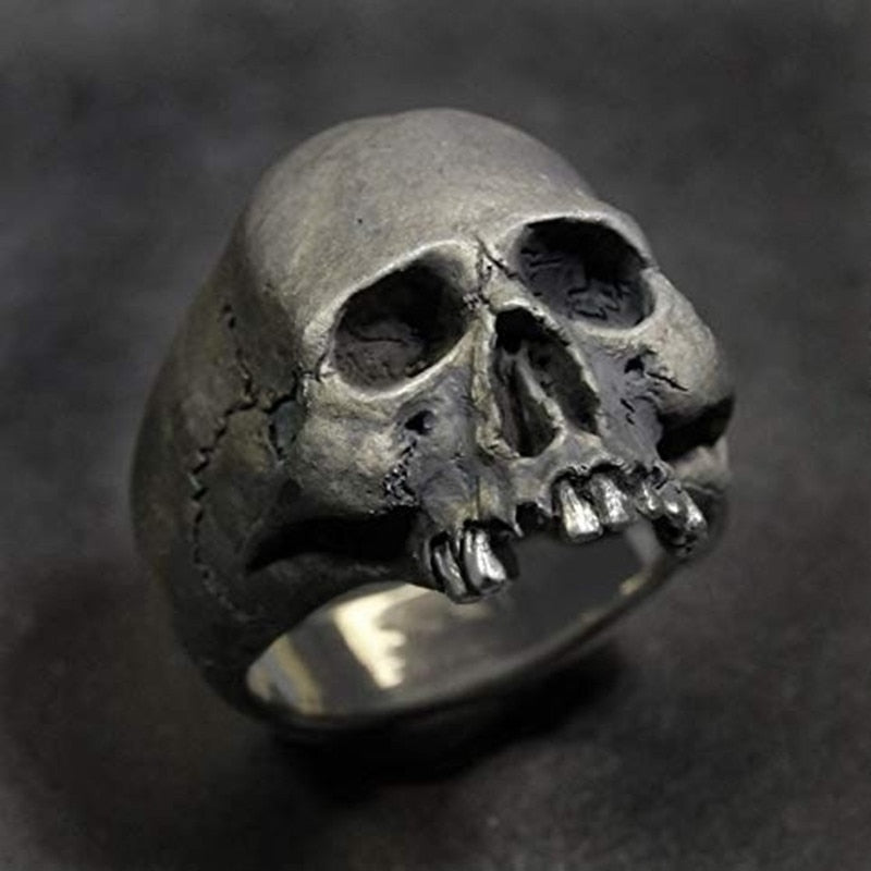 Half Skull Head Ring