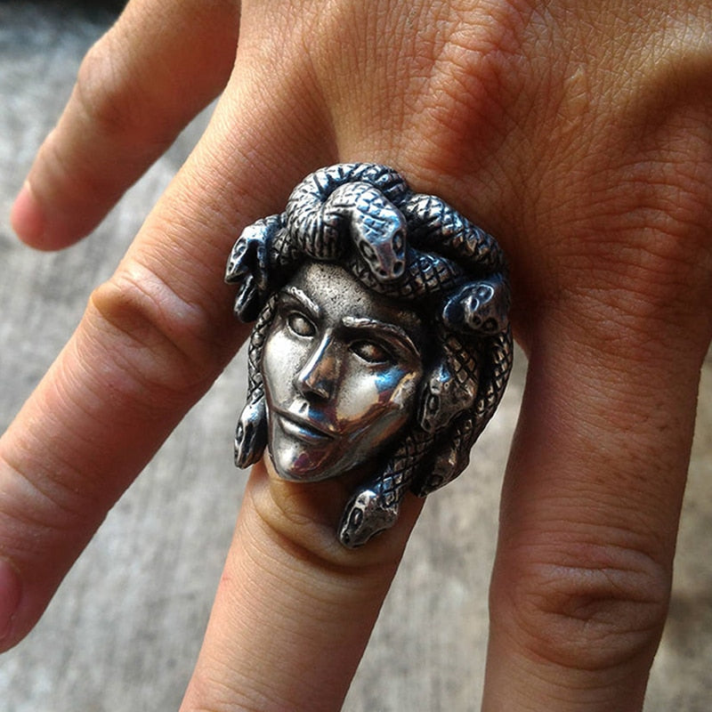 Stainless Steel Medusa Ring