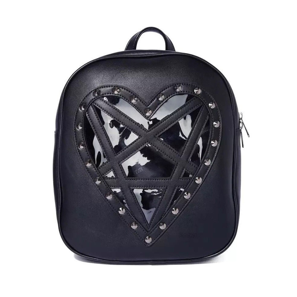 Black Heart Shaped Bag