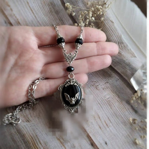 Framed Flying Bat Shaped Necklace