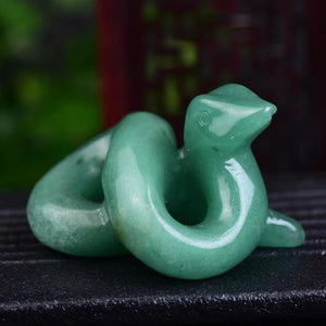 Natural Crystal Snake Figurine