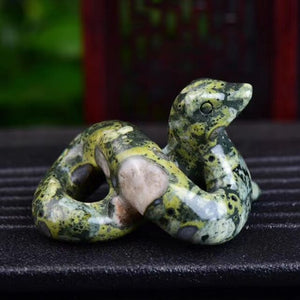 Natural Crystal Snake Figurine