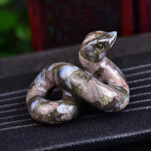 Natural Crystal Snake Figurine