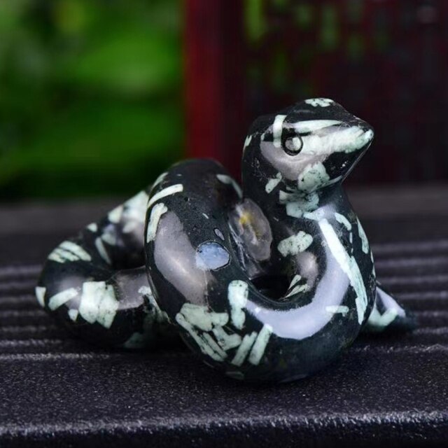 Natural Crystal Snake Figurine