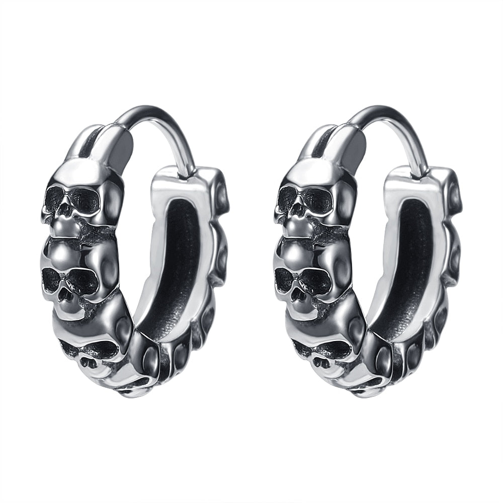 Skulls Stainless Steel Earrings