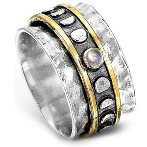 Moon Phase Metallic Ring