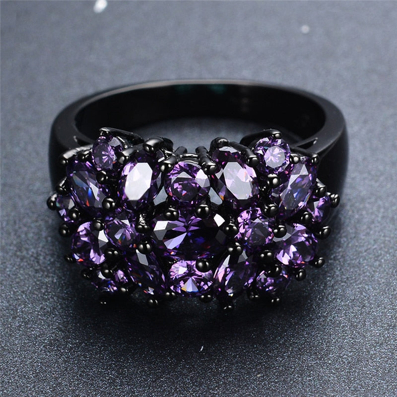 Zircon Flower Shaped Ring