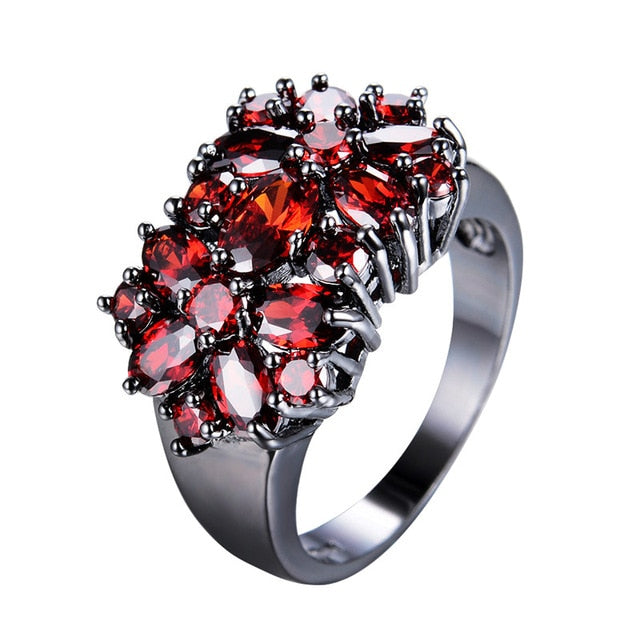 Zircon Flower Shaped Ring