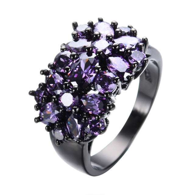 Zircon Flower Shaped Ring