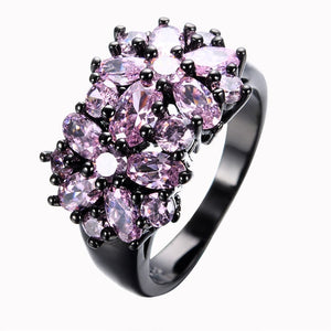 Zircon Flower Shaped Ring