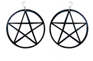 Pentagram Hanging Dangling Earrings