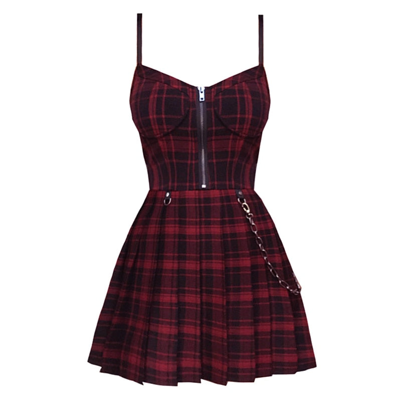 Pleated Mini Dress