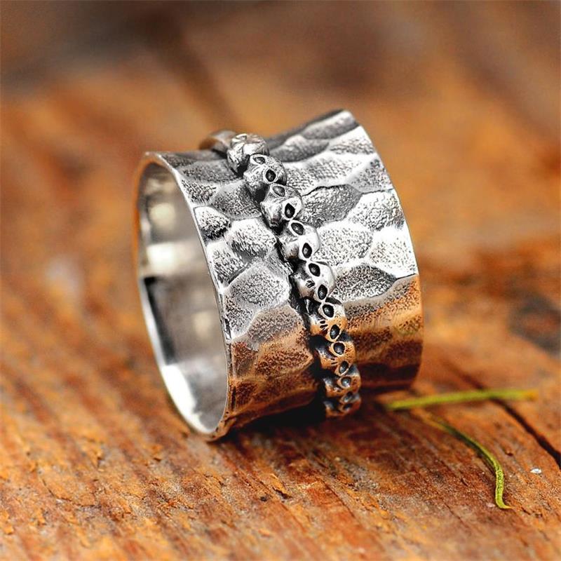 Skulls Silver Ring