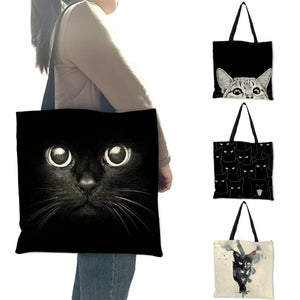 Cat Print Shopper Bag