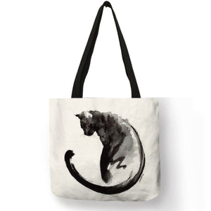 Cat Print Shopper Bag