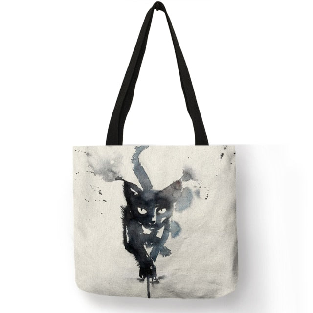 Cat Print Shopper Bag