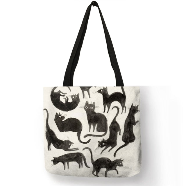 Cat Print Shopper Bag