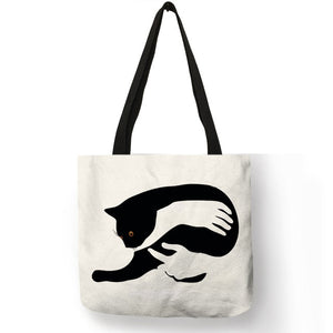 Cat Print Shopper Bag