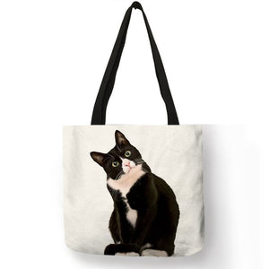 Cat Print Shopper Bag