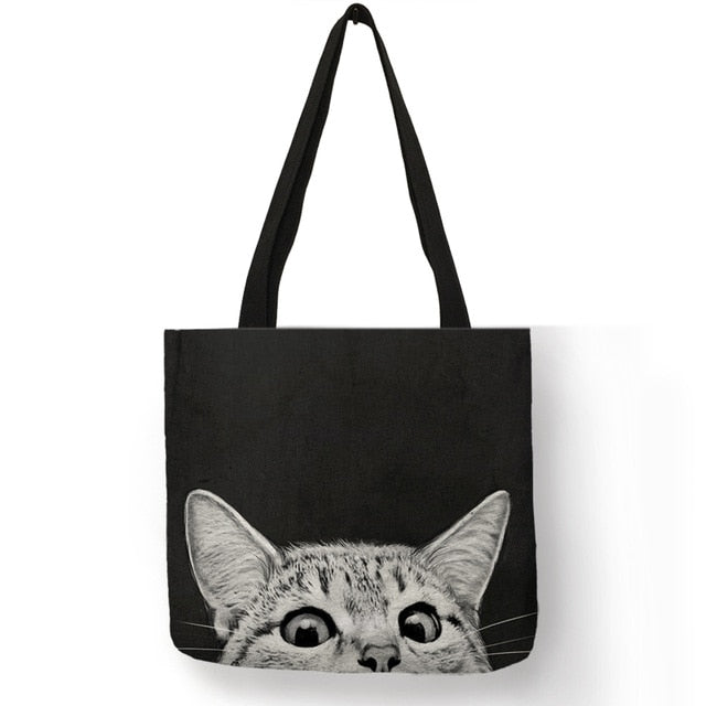 Cat Print Shopper Bag