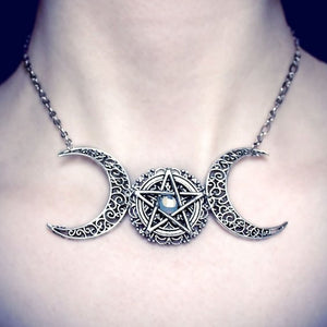 Triple Goddess Stone Necklace