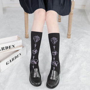 Mid-Length Black Socks