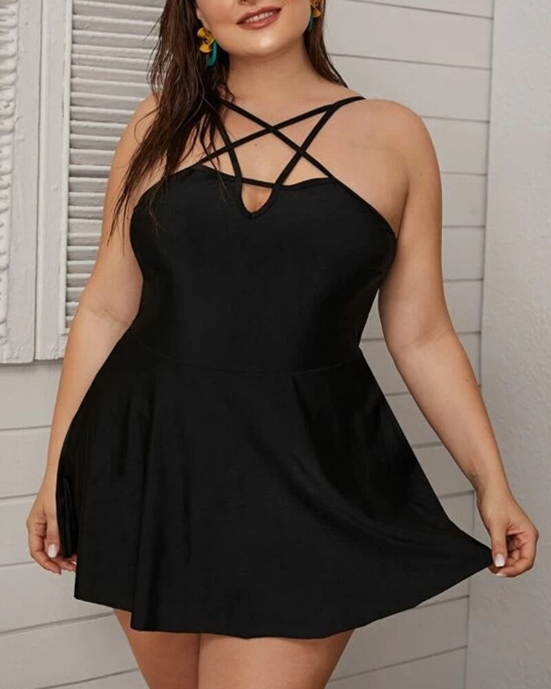 Plus Size Pentagram One-piece Swimsuit