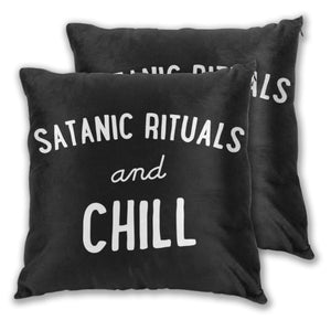 Satanic Rituals and Chill Cushion Cover