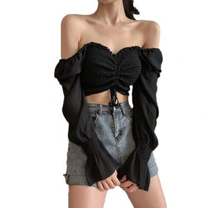 Drawstring Detail Crop Top