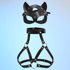 Black Cat Harness Set