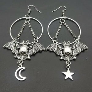 Flying Bat Shaped Dangle Earrings