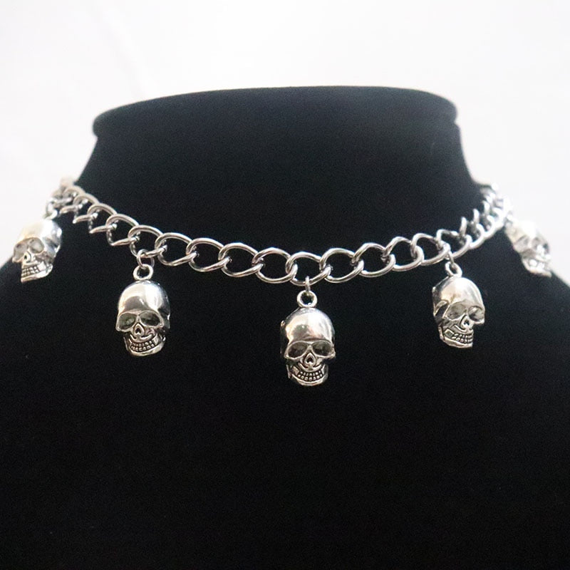 Skull Head Chain Necklace