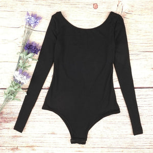 Black Backless Bodysuit