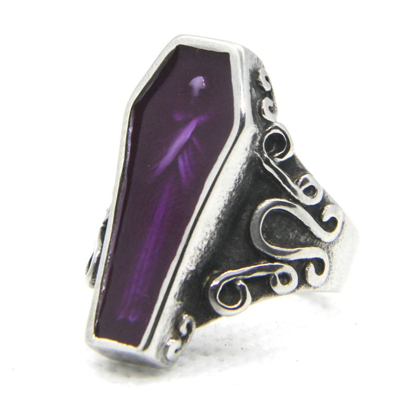 Purple Coffin Ring