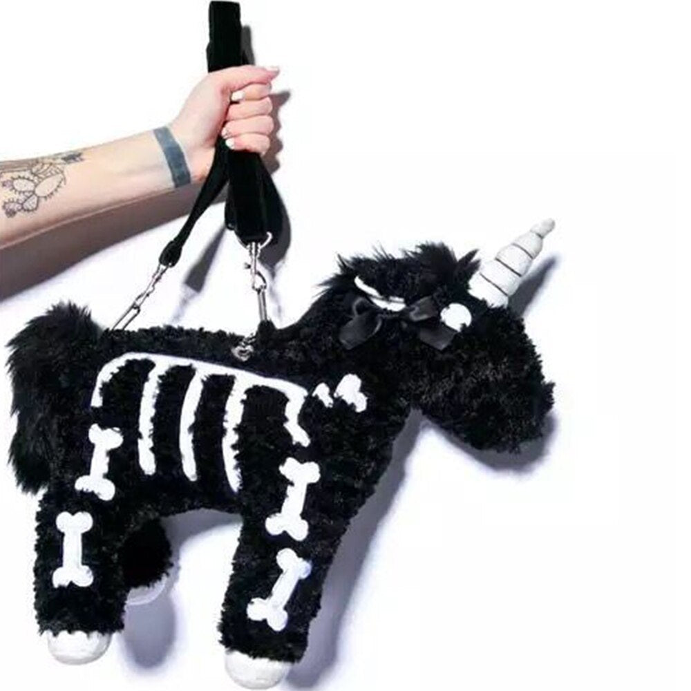 Skeleton Unicorn Shaped Bag