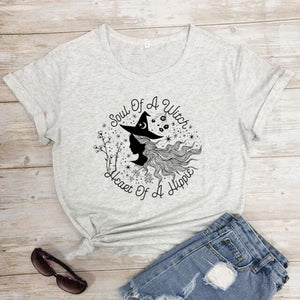 "Soul Of A Witch Heart Of A Hippie" T-shirt