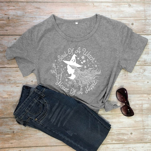 "Soul Of A Witch Heart Of A Hippie" T-shirt